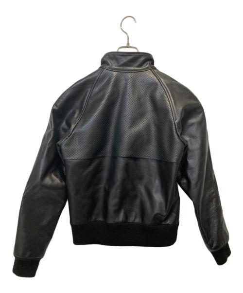 JOHN LAWRENCE SULLIVAN（ジョン ローレンス サリバン）JOHN LAWRENCE SULLIVAN (ジョン ローレンス サリバン) レザーブルゾン ブラック サイズ:34の古着・服飾アイテム