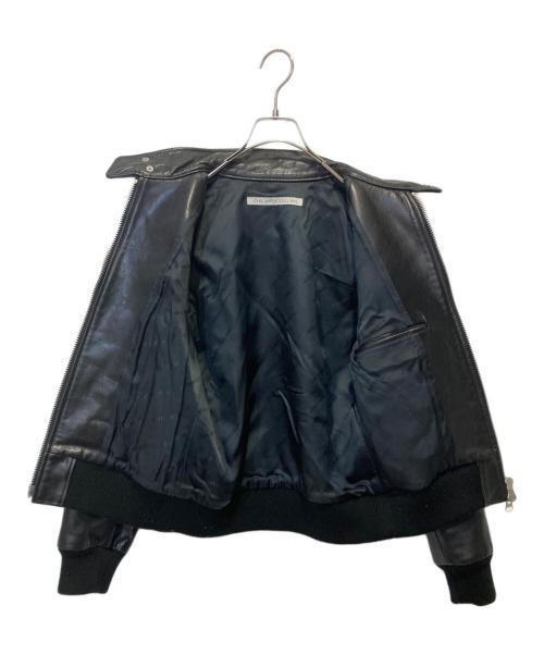 JOHN LAWRENCE SULLIVAN（ジョン ローレンス サリバン）JOHN LAWRENCE SULLIVAN (ジョン ローレンス サリバン) レザーブルゾン ブラック サイズ:34の古着・服飾アイテム