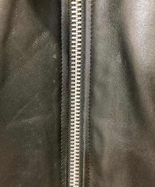 JOHN LAWRENCE SULLIVAN（ジョン ローレンス サリバン）JOHN LAWRENCE SULLIVAN (ジョン ローレンス サリバン) レザーブルゾン ブラック サイズ:34の古着・服飾アイテム