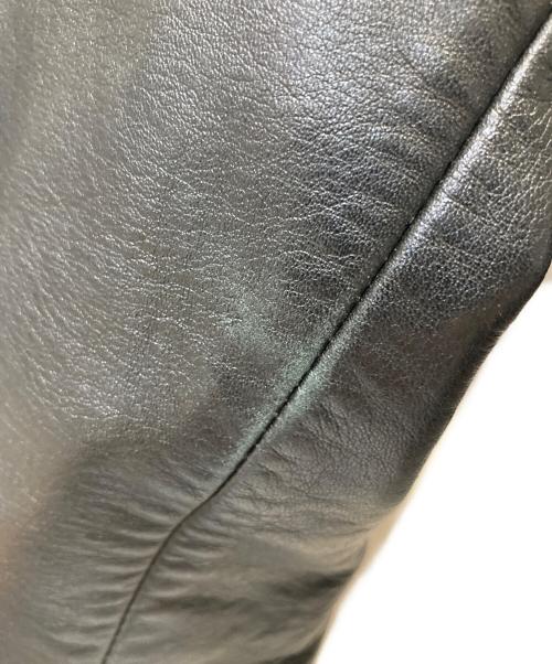 JOHN LAWRENCE SULLIVAN（ジョン ローレンス サリバン）JOHN LAWRENCE SULLIVAN (ジョン ローレンス サリバン) レザーブルゾン ブラック サイズ:34の古着・服飾アイテム