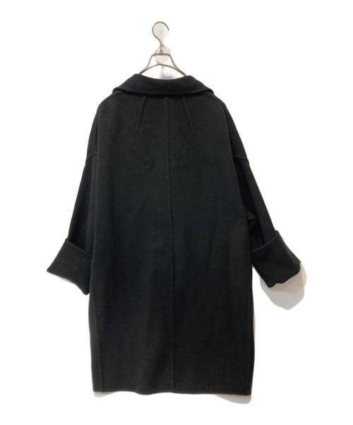 CELINE（セリーヌ）CELINE (セリーヌ) コサージュ付きエッグコート ブラック サイズ:36の古着・服飾アイテム