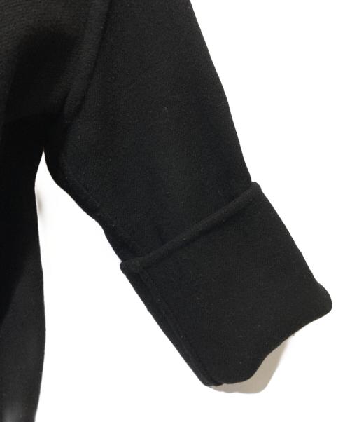 CELINE（セリーヌ）CELINE (セリーヌ) コサージュ付きエッグコート ブラック サイズ:36の古着・服飾アイテム