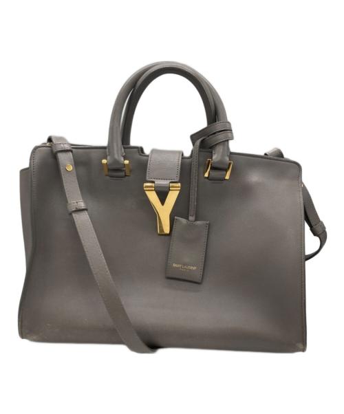 Saint Laurent Paris（サンローランパリ）Saint Laurent Paris (サンローランパリ) プチカバスYライン2WAYバッグ グレーの古着・服飾アイテム