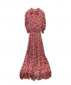 CORCOVADOコルコバード）の古着「花柄ボウタイワンピース」｜レッド