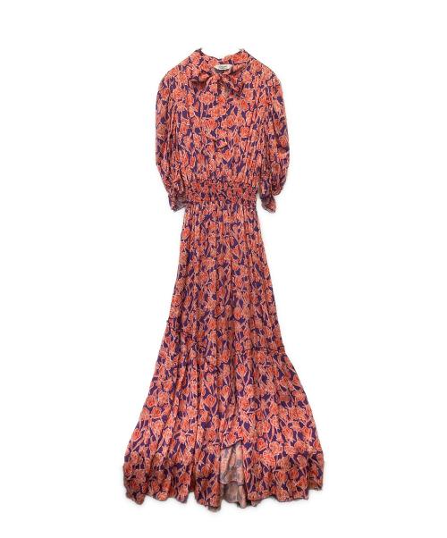 CORCOVADO（コルコバード）corcovado (コルコバード) 花柄ボウタイワンピース レッド サイズ:Ｍの古着・服飾アイテム