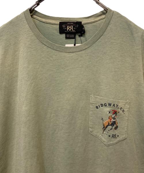 RRL（ダブルアールエル）RRL (ダブルアールエル) プリントTシャツ グリーン サイズ:Ｌの古着・服飾アイテム