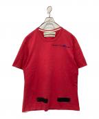 OFFWHITE×Championオフホワイト×チャンピオン）の古着「コラボロゴTシャツ」｜レッド