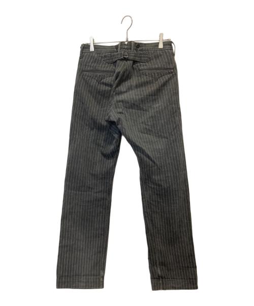 RRL（ダブルアールエル）RRL (ダブルアールエル) ストライプチノパンツ ブラック サイズ:29の古着・服飾アイテム