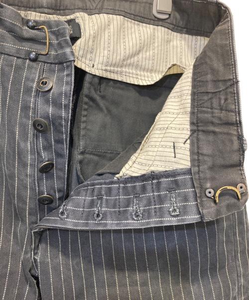 RRL（ダブルアールエル）RRL (ダブルアールエル) ストライプチノパンツ ブラック サイズ:29の古着・服飾アイテム