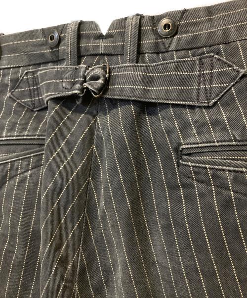 RRL（ダブルアールエル）RRL (ダブルアールエル) ストライプチノパンツ ブラック サイズ:29の古着・服飾アイテム