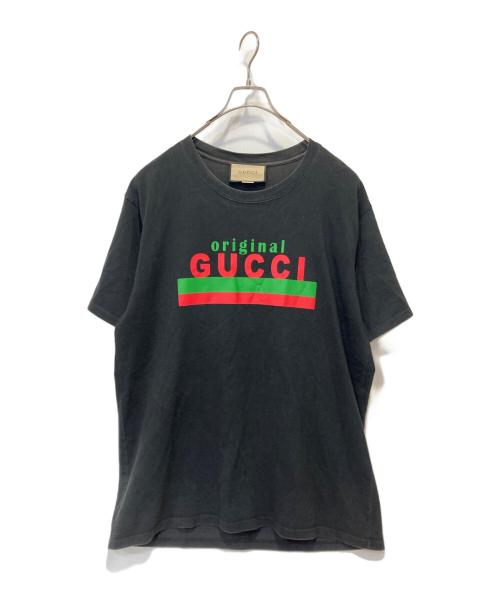 GUCCI（グッチ）GUCCI (グッチ) Original Gucci Print Oversize Tee ブラック サイズ:Sの古着・服飾アイテム