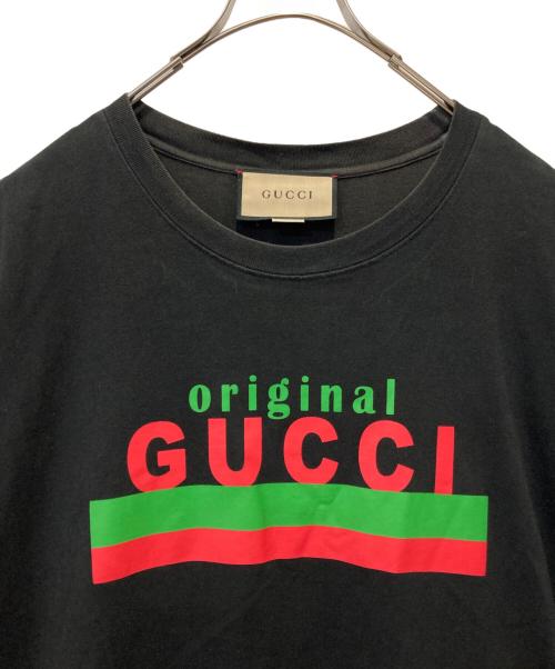 GUCCI（グッチ）GUCCI (グッチ) Original Gucci Print Oversize Tee ブラック サイズ:Sの古着・服飾アイテム
