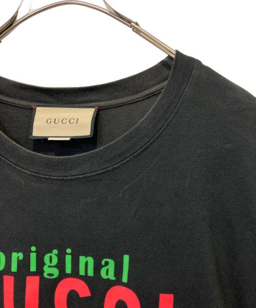 GUCCI（グッチ）GUCCI (グッチ) Original Gucci Print Oversize Tee ブラック サイズ:Sの古着・服飾アイテム
