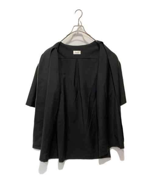 lownn（ローン）lownn (ローン) S/Sジップアップシャツ ブラック サイズ:46の古着・服飾アイテム