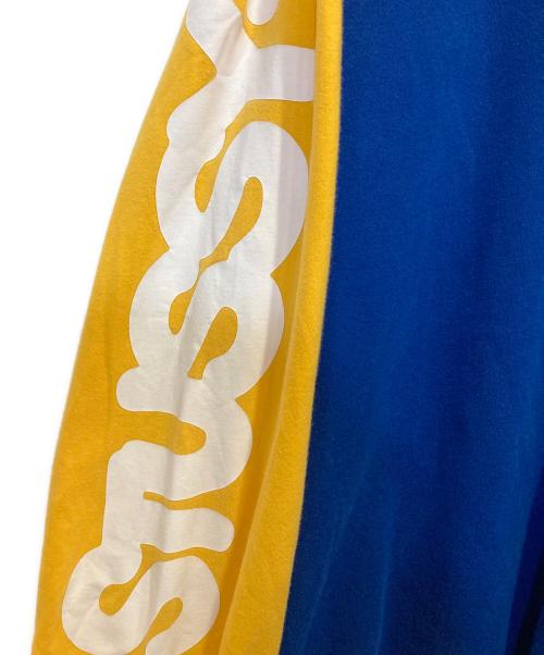 stussy（ステューシー）stussy (ステューシー) ラグランカットソー イエロー×ブルー サイズ:XLの古着・服飾アイテム