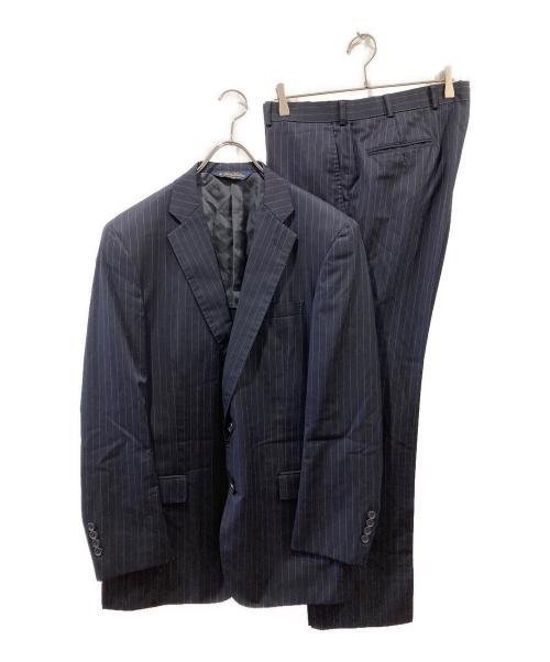 BROOKS BROTHERS（ブルックスブラザーズ）BROOKS BROTHERS (ブルックスブラザーズ) ストライプセットアップスーツ ネイビー サイズ:42REG　36Wの古着・服飾アイテム