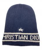 Christian Diorクリスチャン ディオール）の古着「ウールカシミヤニット帽」｜ネイビー
