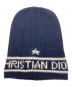 Christian Dior（クリスチャン ディオール）の古着「ウールカシミヤニット帽」｜ネイビー