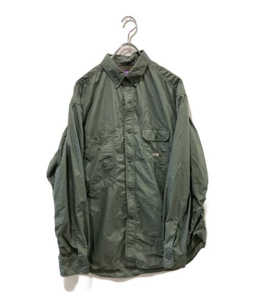 THE NORTHFACE PURPLELABEL（ザ・ノースフェイス パープルレーベル）THE NORTHFACE PURPLELABEL (ザ・ノースフェイス パープルレーベル) マウンテンフィールドBDワークシャツ グリーン サイズ:Ｍの古着・服飾アイテム