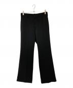 H BEAUTY&YOUTHエイチ ビューティー&ユース）の古着「DOUBLE CLOTH FLARE PANTS」｜ブラック
