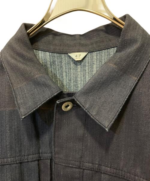 417 by EDIFICE（417 バイ エディフィス）417 by EDIFICE (417 バイ エディフィス) Coating DENIM WIDEsleeve G インディゴ サイズ:Ｌの古着・服飾アイテム