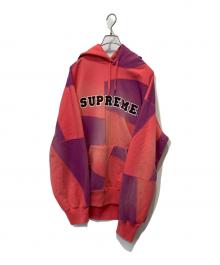 SUPREME（シュプリーム）の古着「patchwork hooded sweatshirt」｜ピンク