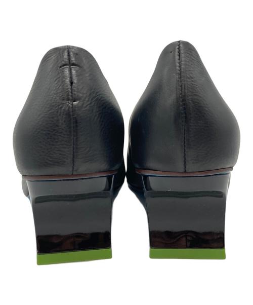 MANA（マナ）MANA (マナ) スクエアトゥーパンプス ブラック サイズ:38の古着・服飾アイテム