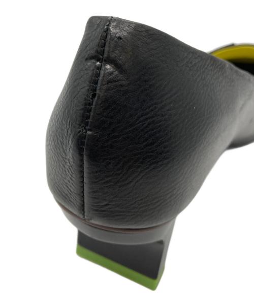 MANA（マナ）MANA (マナ) スクエアトゥーパンプス ブラック サイズ:38の古着・服飾アイテム