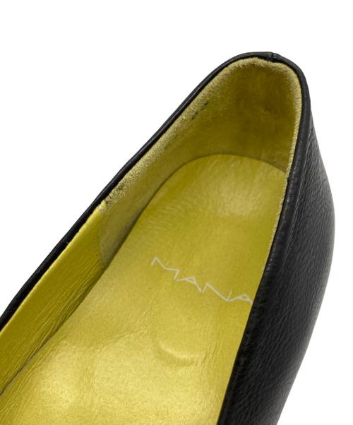 MANA（マナ）MANA (マナ) スクエアトゥーパンプス ブラック サイズ:38の古着・服飾アイテム