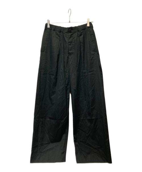 nonnotte（ノノット）nonnotte (ノノット) Draping Elastic In Tuck Wide Trousers ブラック サイズ:4の古着・服飾アイテム