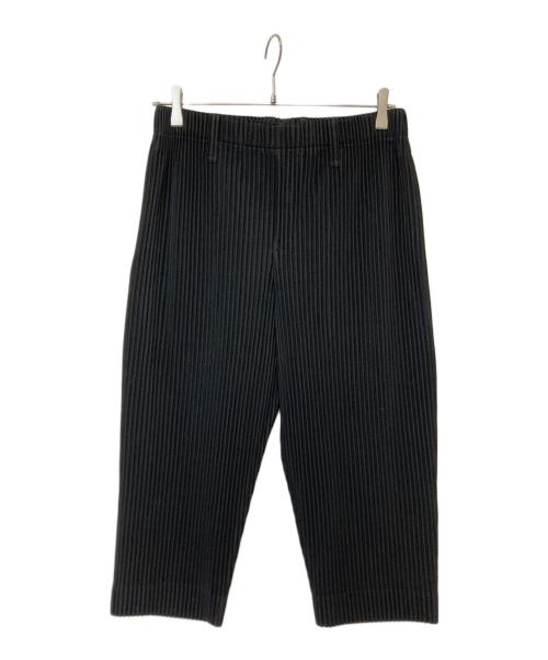 HOMME PLISSE ISSEY MIYAKE（オム プリッセ イッセイ ミヤケ）HOMME PLISSE ISSEY MIYAKE (オム プリッセ イッセイ ミヤケ) クロップドプリーツパンツ ブラック サイズ:2の古着・服飾アイテム