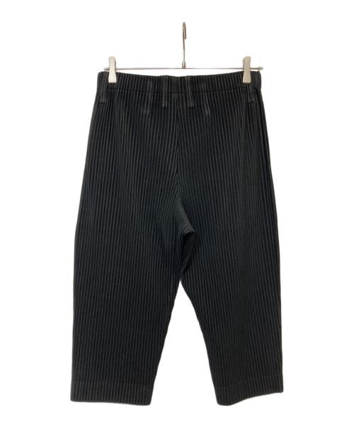 HOMME PLISSE ISSEY MIYAKE（オム プリッセ イッセイ ミヤケ）HOMME PLISSE ISSEY MIYAKE (オム プリッセ イッセイ ミヤケ) クロップドプリーツパンツ ブラック サイズ:2の古着・服飾アイテム