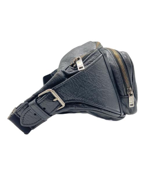 Saint Laurent Paris（サンローランパリ）Saint Laurent Paris (サンローランパリ) レザーボディーバッグ ブラックの古着・服飾アイテム