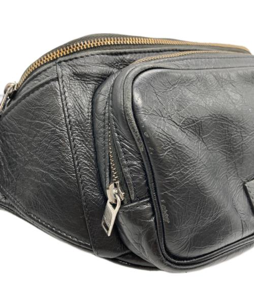 Saint Laurent Paris（サンローランパリ）Saint Laurent Paris (サンローランパリ) レザーボディーバッグ ブラックの古着・服飾アイテム