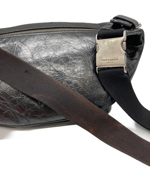 Saint Laurent Paris（サンローランパリ）Saint Laurent Paris (サンローランパリ) レザーボディーバッグ ブラックの古着・服飾アイテム