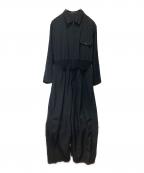 Yohji Yamamoto pour hommeヨウジヤマモト プールオム）の古着「Wool Gabardine Jumpsuit」｜ブラック