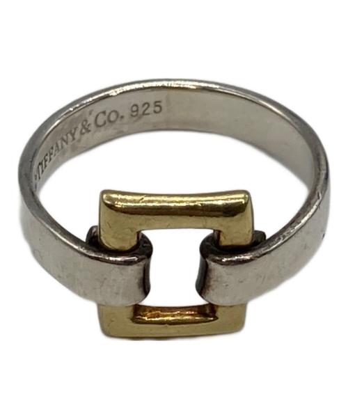 TIFFANY & Co.（ティファニー アンド コー）Tiffany & Co. (ティファニー) オープンスクエアリング シルバー×ゴールド サイズ:表記無しの古着・服飾アイテム