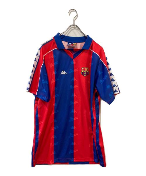 KAPPA（カッパ）Kappa (カッパ) ゲームシャツ ブルー×レッド サイズ:XLの古着・服飾アイテム