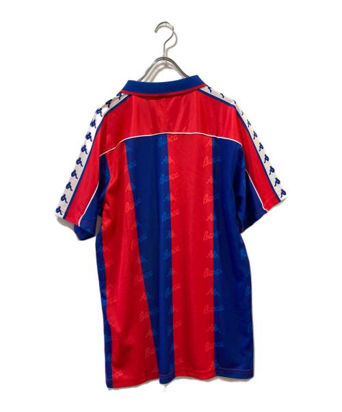 KAPPA（カッパ）Kappa (カッパ) ゲームシャツ ブルー×レッド サイズ:XLの古着・服飾アイテム