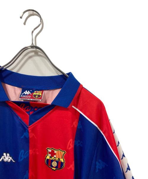 KAPPA（カッパ）Kappa (カッパ) ゲームシャツ ブルー×レッド サイズ:XLの古着・服飾アイテム
