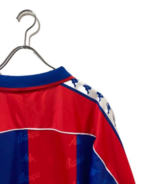 KAPPA（カッパ）Kappa (カッパ) ゲームシャツ ブルー×レッド サイズ:XLの古着・服飾アイテム