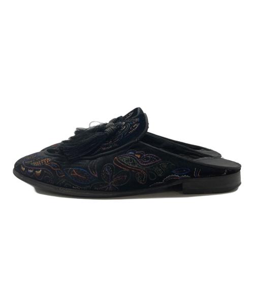 ANGELO RUFFO（アンジェロ ルッフォ）angelo ruffo (アンジェロ ルッフォ) タッセルローファー ブラック サイズ:42の古着・服飾アイテム