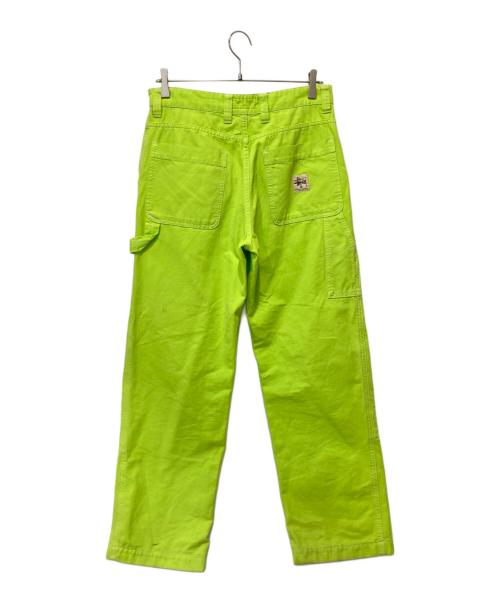 stussy（ステューシー）stussy (ステューシー) ペインターパンツ 黄緑 サイズ:28の古着・服飾アイテム