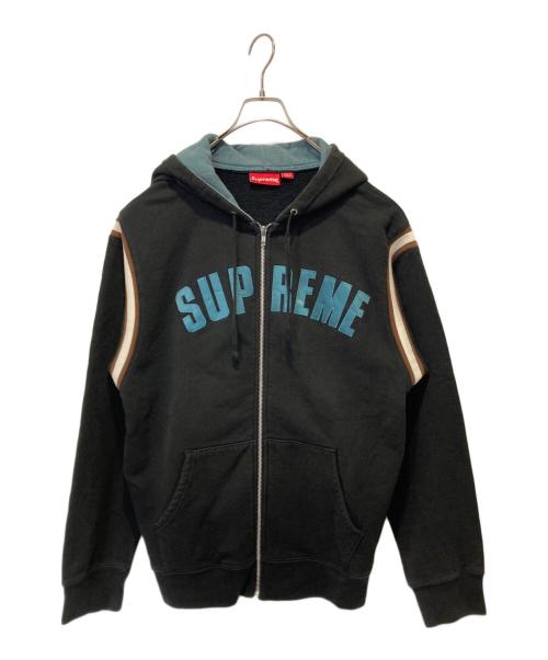 SUPREME（シュプリーム）Supreme (シュプリーム) Jet Sleeve Zip Up Hooded Sweatshirt ブラック サイズ:Ｌの古着・服飾アイテム