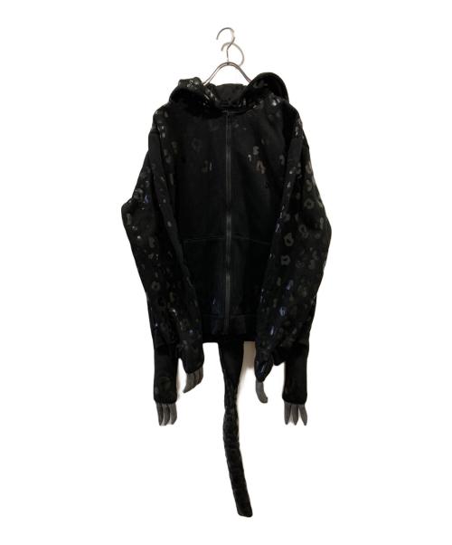 adidas（アディダス）adidas (アディダス) JEREMY SCOTT (ジェレミースコット) ヒョウパーカー ブラック サイズ:XLの古着・服飾アイテム