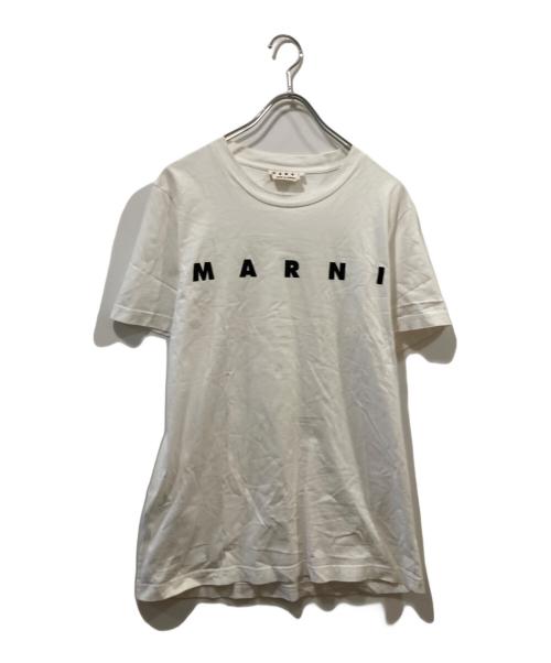 MARNI（マルニ）MARNI (マルニ) ロゴプリントTシャツ ホワイト サイズ:46の古着・服飾アイテム