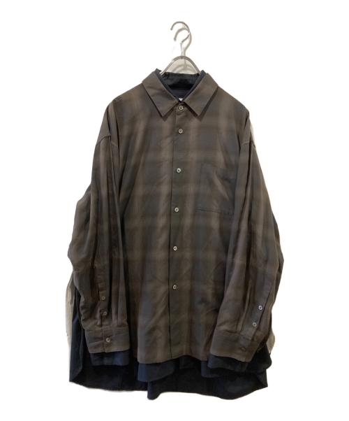 stein（シュタイン）stein (シュタイン) OVERSIZED LAYERED SHIRT stein ベージュ サイズ:Sの古着・服飾アイテム