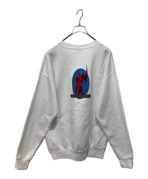 Hanes（ヘインズ）Hanes (ヘインズ) プリントスウェット ホワイト サイズ:Lの古着・服飾アイテム