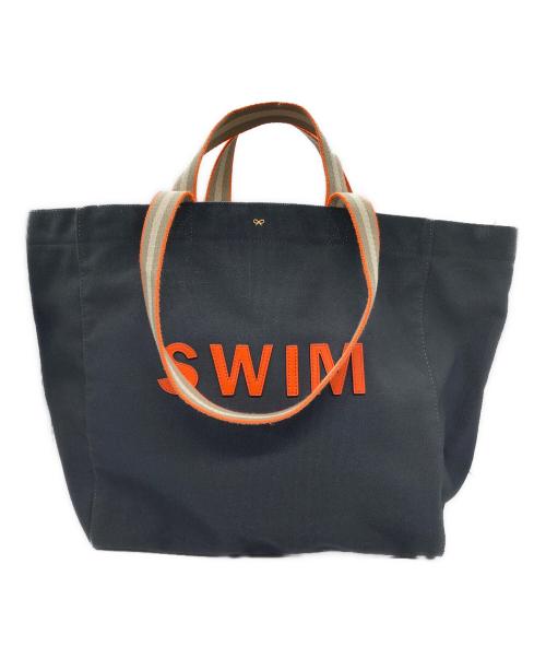ANYA HINDMARCH（アニヤ・ハインドマーチ）ANYA HINDMARCH (アニヤハインドマーチ) Swim Household Tot ダークグレーの古着・服飾アイテム