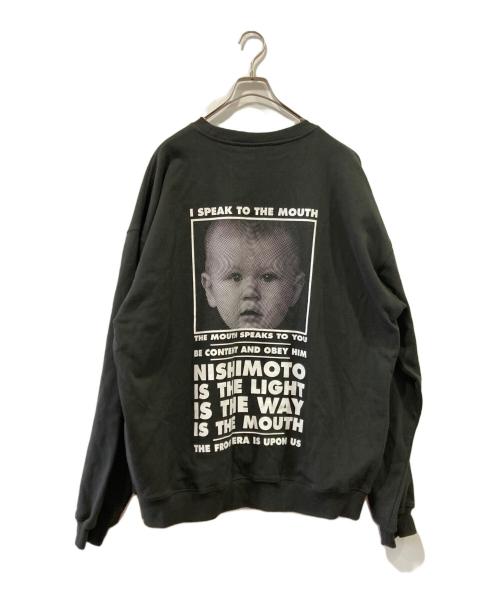 NISHIMOTO IS THE MOUTH（ニシモトイズザマウス）NISHIMOTO IS THE MOUTH (ニシモトイズザマウス) プリントスウェット ブラック サイズ:XLの古着・服飾アイテム